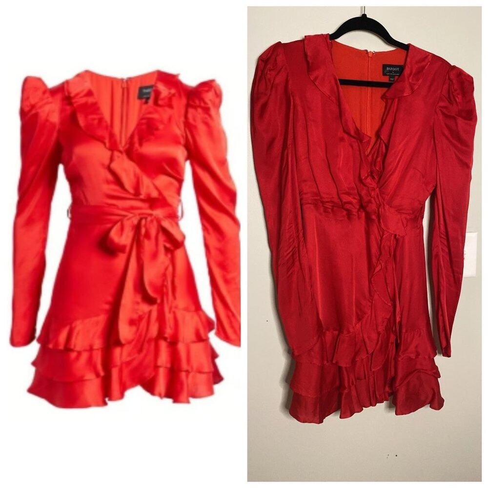 Bardot Winona Red Mini Dress - Picture 2 of 8